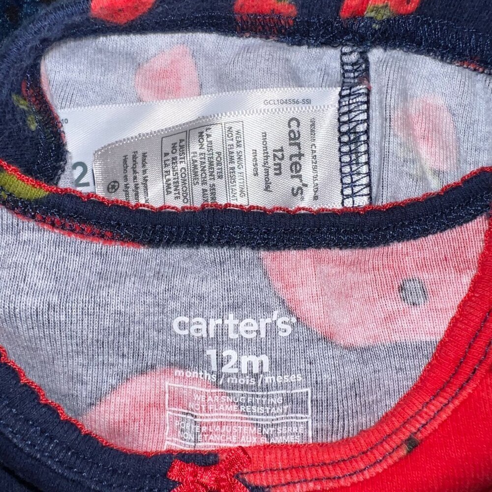 Carter's Girl Pajama Set Bundle Size 12 Months - Picture 2 of 8